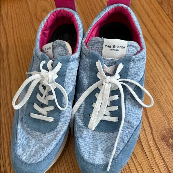Rag & Bone Women's Denim Blue Sneakers - Picture 2 of 3